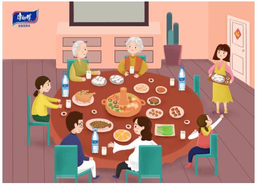 师傅包装饮用水新年送心意,快来把福禄寿康